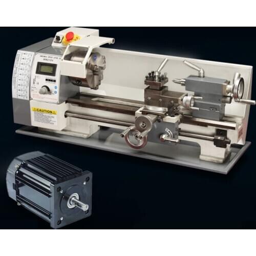 Mini high-Precision DIY Shop Benchtop Metal Lathe Tool Machine Variable Speed Milling