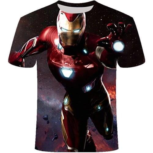 2021 new 3D printing male and female couple casual movie character T-shirt short-sleeved Harajuku solid color top 3D printing