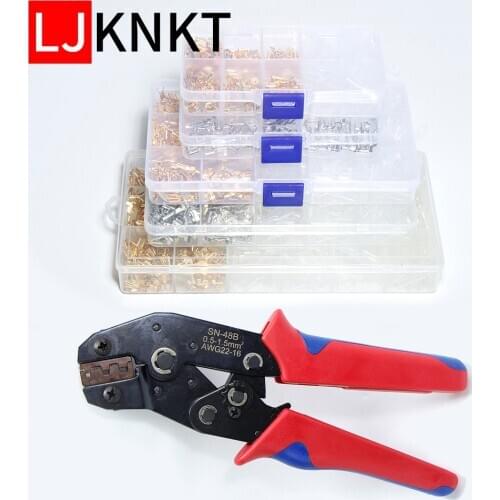 HS-48B 270pcs cold-pressed assorted crimp terminal para fio combination plug spring boxed connector cross wire crimping tool