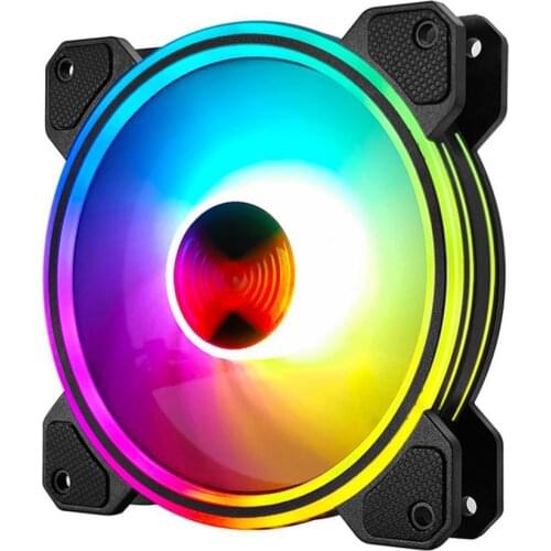 5V ARGB LED Computer Cooling Fans Strong RGB Fan Double-sided Light for Intel/for AMD Cooler