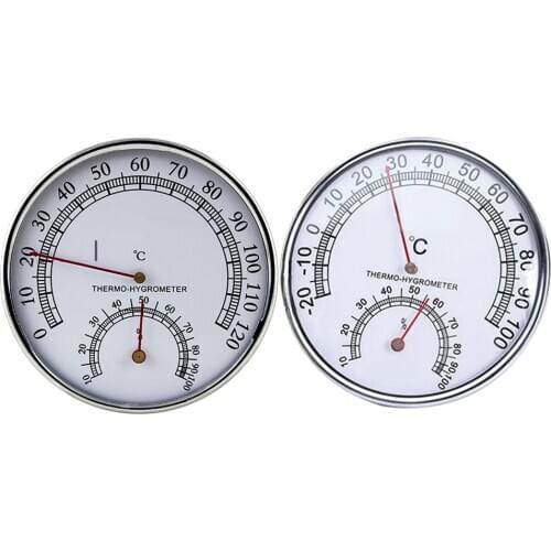 2-In-1 Sauna Thermometer Metal Housing Exquisite Dial Temperature Humidity Measurement For Houses Sauna Thermometer Hygrometer