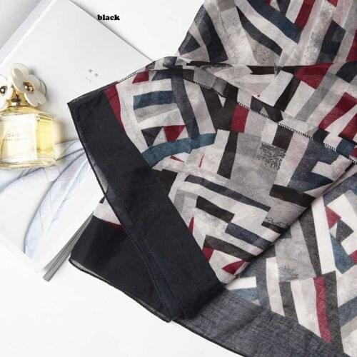 2017 Women Geometry Pattern Lace Trim Scarf 4Colors 10PCS/lot