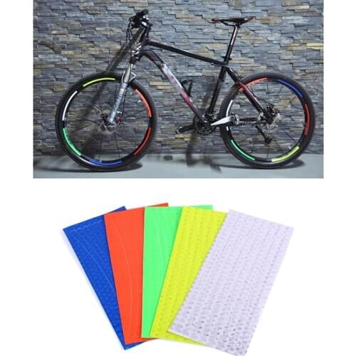 1Pc Bike Tire Reflective Sticker Mountain Bike Hub Decoration Decal Wheel Sticker