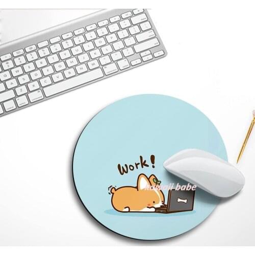 1pcs Cute mouse pad small round large cushion portable office home natural non-slip rubber mouse pad