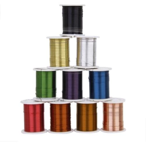 10 Rolls of Copper Wire Beading Thread Cord for DIY Jewellery Making Mixed Color---0.3mm