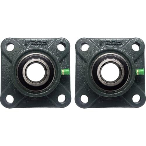 2PCS UCF205-16 Bearing Seat Square Flange Mounting Bearing Solid Cast Iron Pillow Block Mounting Bearing