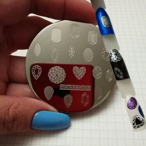 5.5cm Round Nail Art Stamp Stamping Plates Template Set Star Sky Cute Animal Flower Rose Lace Image Manicure Plate