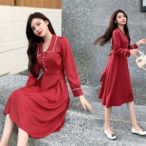972# Maternity Clothes Easy Matching Nursing Dress Spring Autumn Breastfeeding Dress