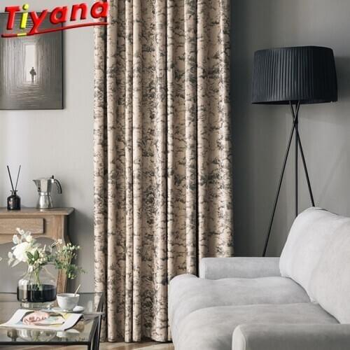 Avant-garde fashion Bronzing Art Curtains for Living Room Luxury Velvet Coffee Abstract Pattern Curtains Blackout Panels #VT