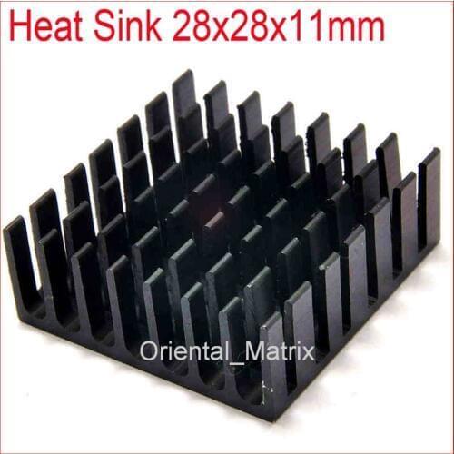 Free Shipping 10pcs 28*28*11mm HeatSink Heat Sink Radiator Small Radiator - Black