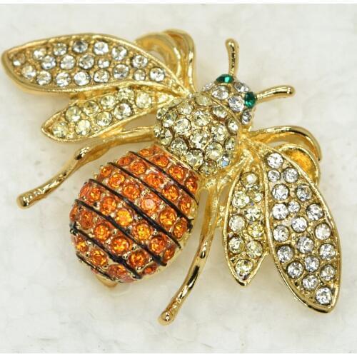 Fashion Brooch Rhinestone Bee Pin brooches C2158 EE