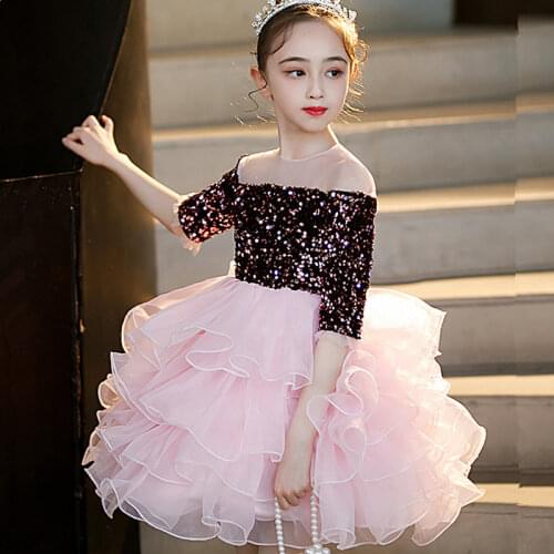 Europe and America Kids Dress for Girls Wedding Girl Dress Vintage court Party Pageant Gown For Teen Children Dress Vestidos