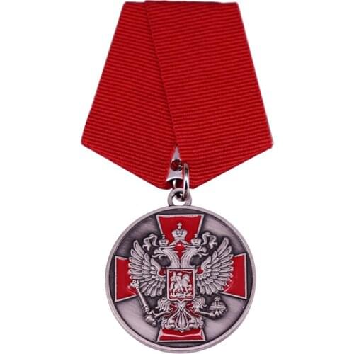 Coat of Arms of Russia Badge Red Cross Eagle Pin