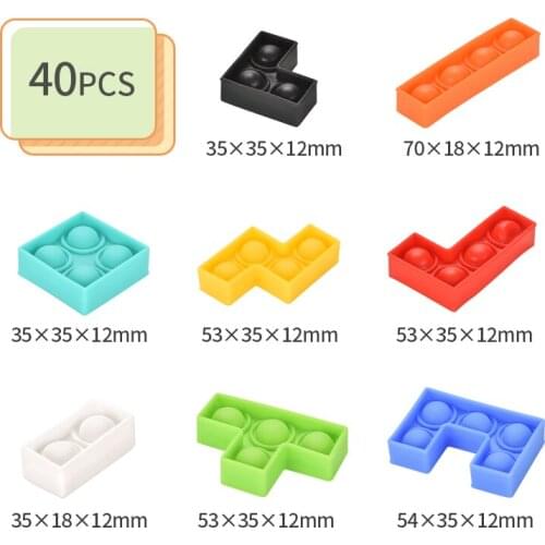 Tetris Stress Relief Toy For Children Adults Desk Sensory Autism Adhd Depression Toys Pineapple Rainbow Pop Bubbles Fidget Toy