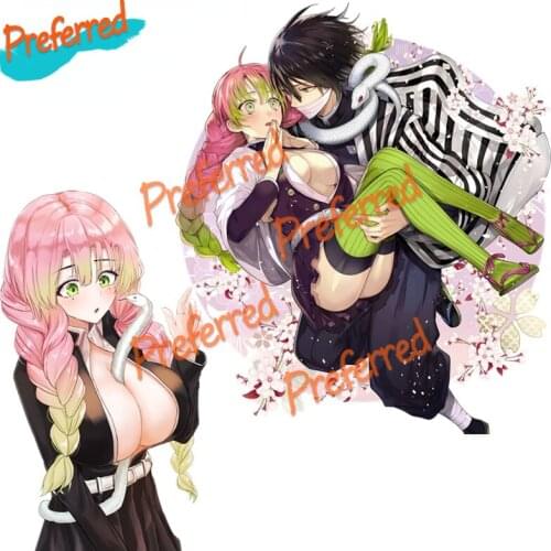 Iguro Obanai Kanroji Mitsuri Kimetsu No Yaiba Anime Decal Motocross Racing Laptop Helmet Trunk Wall Vinyl Car Sticker