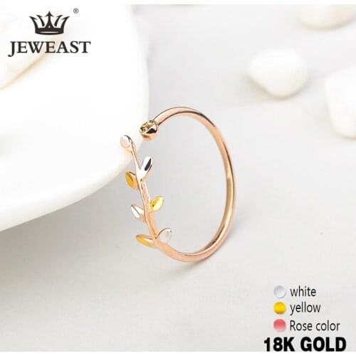 JYM 18K Gold Pure Gold Ring Real 18K Gold Solid Gold Rings Beautiful Upscale Trendy Classic Party Fine Jewelry Hot Sell New 2020