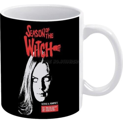 Season of The Witch White Mug New Good Quality Print Mug 11 Oz Coffee Cup Vintage Retro Horror Terror Horror 7s 7s Movies Class