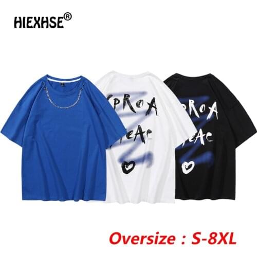 Summer Mens American Graffiti Style Cotton O-Neck T-Shirt Loose Oversized Japanese T-Shirt British Style Harajuku Street T-Shirt