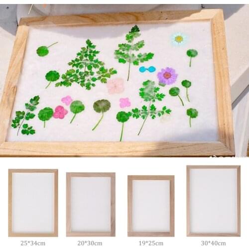 Paper Making Mould Screen Traditional Diy Craft Wooden Papermaking Screen Frame Kids Children Diy Paper Craft Rectangular Mold