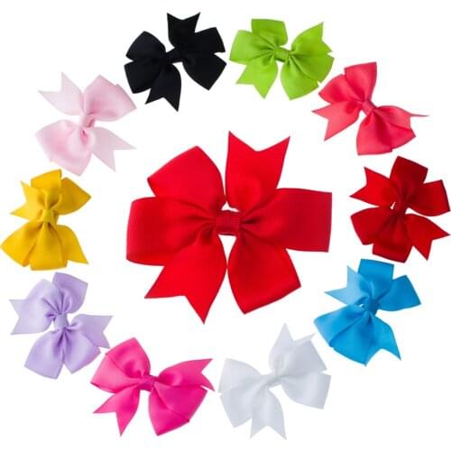 Fashion Ribbon Bows Hair Clips For Girls Candy Colors Big Barrette Lovely Baby Headwear Cute Hairpins Children Hair Accessories