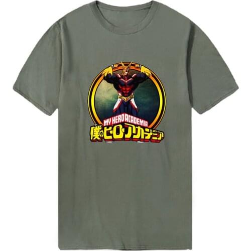 My Hero Academy Hip Hop Mans T-shirt Fashion Plus Size Tshirts Military Vintage Casual Tops Tees Male Loose Fit Homme Camiaetas