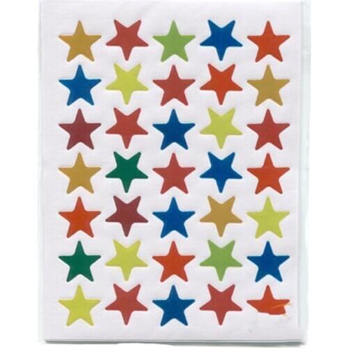 10 Sheets Stickers Glitter Children Reward Stickers Five-pointed Star Art Craft Stickers Gift Scrapbooking for Decoration