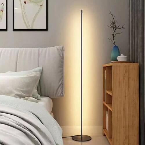 Nordic Minimalist Creative Line Floor Lamp Bedroom Living Room Modern Simple Atmosphere Lighting LED Decoration