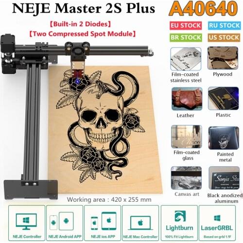 NEJE Master 2s Plus 40W/80W CNC Laser Engraving Machine Wood/Metal Fast Engraver Laser Cutting Tool with App Control- Lightburn