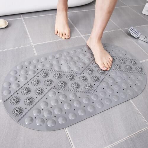 Non-slip Bathroom Mat Safety Shower Bath Mat Plastic Massage Pad Bathroom Carpet Floor Suction Cup Bath Mat