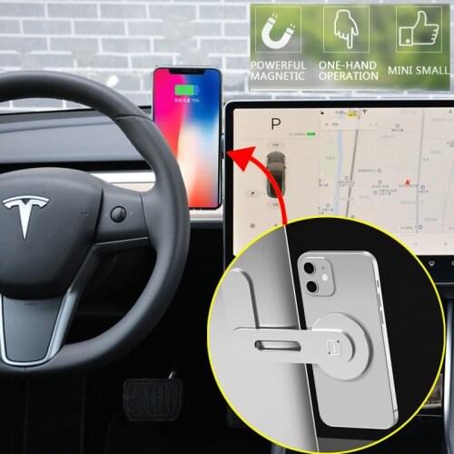 2021 New Car Phone Holder For Tesla Model X S Y 3 Accessories Cellphone Magnetic Stand For iPhone 12/12Pro/12 Pro Max Bracket