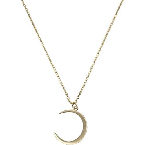 New Fashion Sweet Moon Gold Silver Plated Jewelry Horn Temperament Crescent Clavicle Chain Pendant Necklaces Talisman for Women