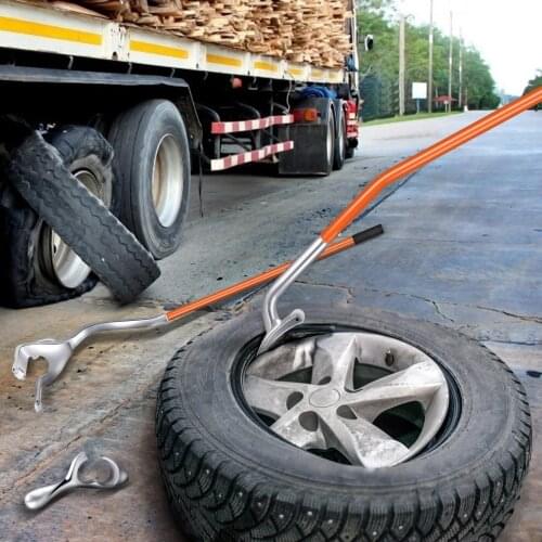 Orange Steel /aluminum Tire Changer 17.5" To 24" Tire Mount Demount Tool Manual Tubeless Truck Bead Breaker Tire Changing Tool