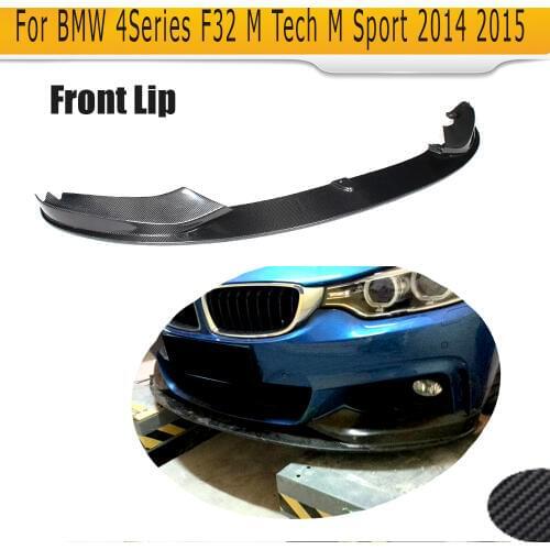 4 Series carbon fiber front bumper lip spoiler Diffuser With splitters for BMW F32 F33 M sport Only 2014 2015 Convertible 435i