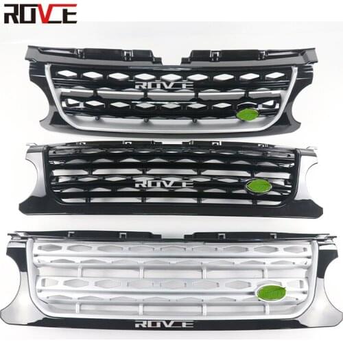 ROVCE Front Grill Bumper Honey Comb Mesh Grille ABS For Land Rover Discovery 3 L319 2005-2009 Upgrade To For Discovery 4