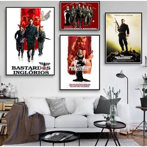 Inglourious Basterds Movie Posters And Prints Canvas Painting Pictures On The Wall Vintage Poster Decorative Home Decor Obrazy
