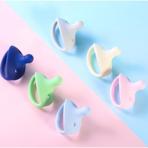 Baby Teether Food Grade Liquid Silicone Pacifiers Infant Nipple Holder Newborn Chew Care BPA Free Teething Supplies