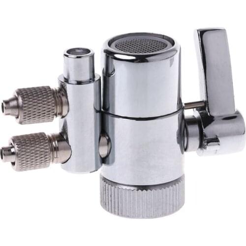Drop Shipping Water Filter Faucet Dual Diverter Valve M22 To 1/4" Chrome Plated Brass