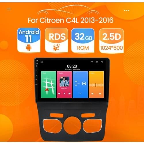 RDS Android11 Quad Core 2G+32G Stereo Navigation GPS Radio for Citroen C4 C4L DS4 2013 2014 2015 2016 2017 Car Multimedia Player