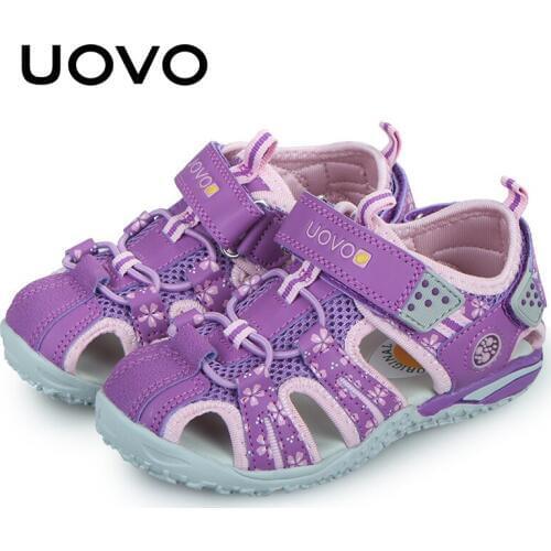 Girls Beach Sandals Uovo Summer Kids Shoes Toddler Sandals Closed Toe Children Shoes Girls Sandals