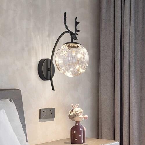 Modern Led Antler Wall Lamp Living Room Bedroom Background Wall Light Corridor Aisle Attic Bedside Lamps Nordic Home Fixture