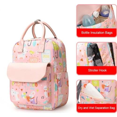 2021 New Diaper Bag Backpack Baby Bags for Mom Designer Travel Bag Organizer Stroller Nappy Maternity Bag Baby Changing