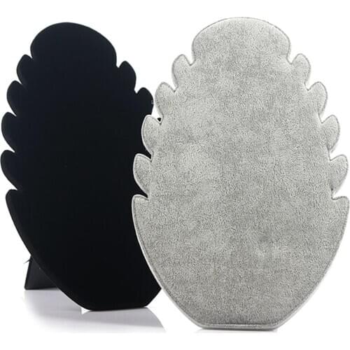 Suede Flame Board Necklace Display Stand Women Jewelry Organizer Storage Rack