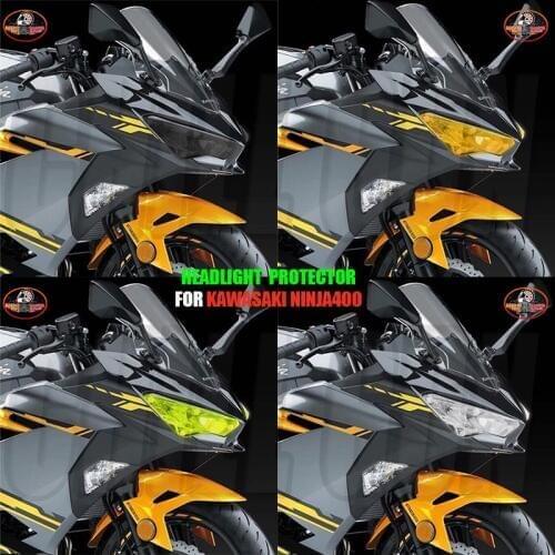Motorcycle ABS Headlight Protector Screen Protective Cover Headlamp Shield For KAWASAKI NINJA 400 NINJA400 2018 Ninja-400 18