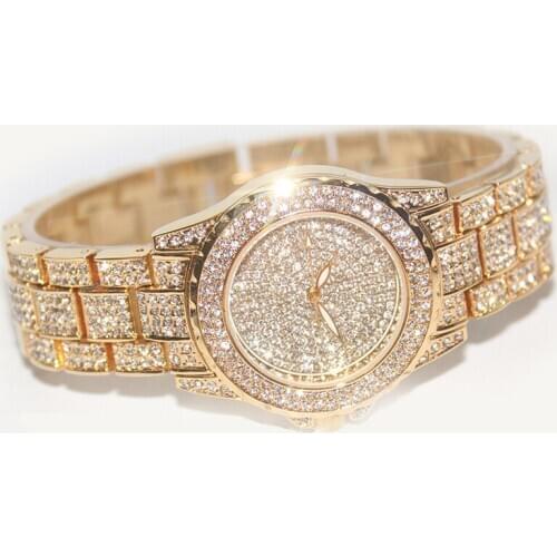 Bee Sister Luxury Women Watches Brand Diamond Gold Elegant Ladies Wrist Watch Montre Femme Bracelet Watch Women Relogio Feminino