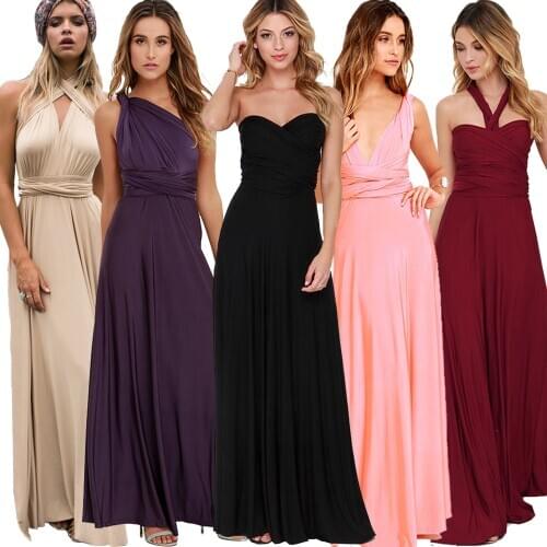 Ladies Sexy Women Maxi Club Dress Bandage Long Party Multiway Swing Convertible Infinity Red Bridesmaids Boho Dresses Plus Size