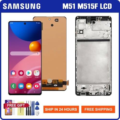 Lcd Display For Samsung Galaxy M51 LCD Display Touch Panel Screen Digitizer Assembly For Samsung M515 M515F M515F/DSN Lcd