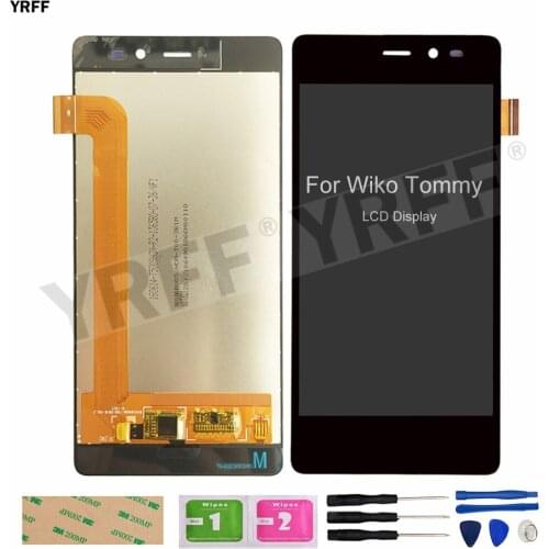 5.0'' LCD Screens For Wiko Tommy LCD Display Touch Screen Digitizer Assembly Panel Sensor Phone Repair Sets 100% Tested