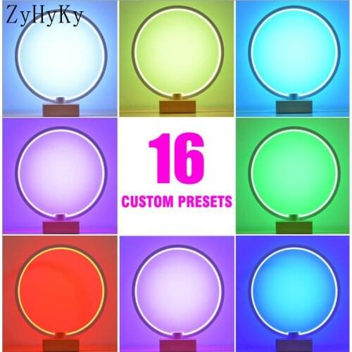 ZyHyKy New Natural Beech 16 Color Conversion Night Light RGB Wood Night Light 1.3 m Cable 5 Watts 200 Lumens Bedside Table Light