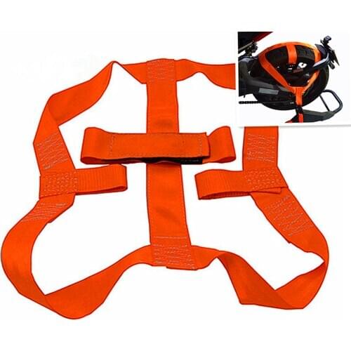 1PC Motorcycle REAR Wheel Handlebar Transport Bar Tie Down Strap Orange