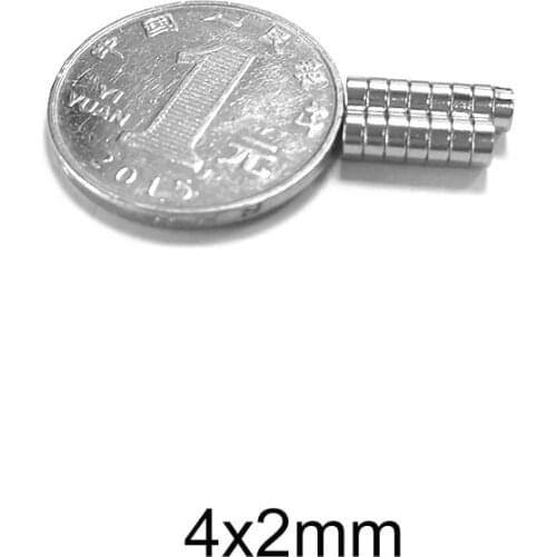 100~2000pcs 4x2 Rare Earth Magnets Dia 4x2mm Small Round Magnets 4mm*2mm Permanent Neodymium Magnets 4*2 strong magnet Disc